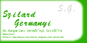 szilard germanyi business card